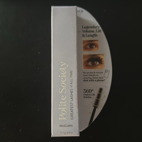 NWT POLITE SOCIETY
Greatest Lashes of All Time Mascara Beyond Black .4 oz - Picture 2 of 3